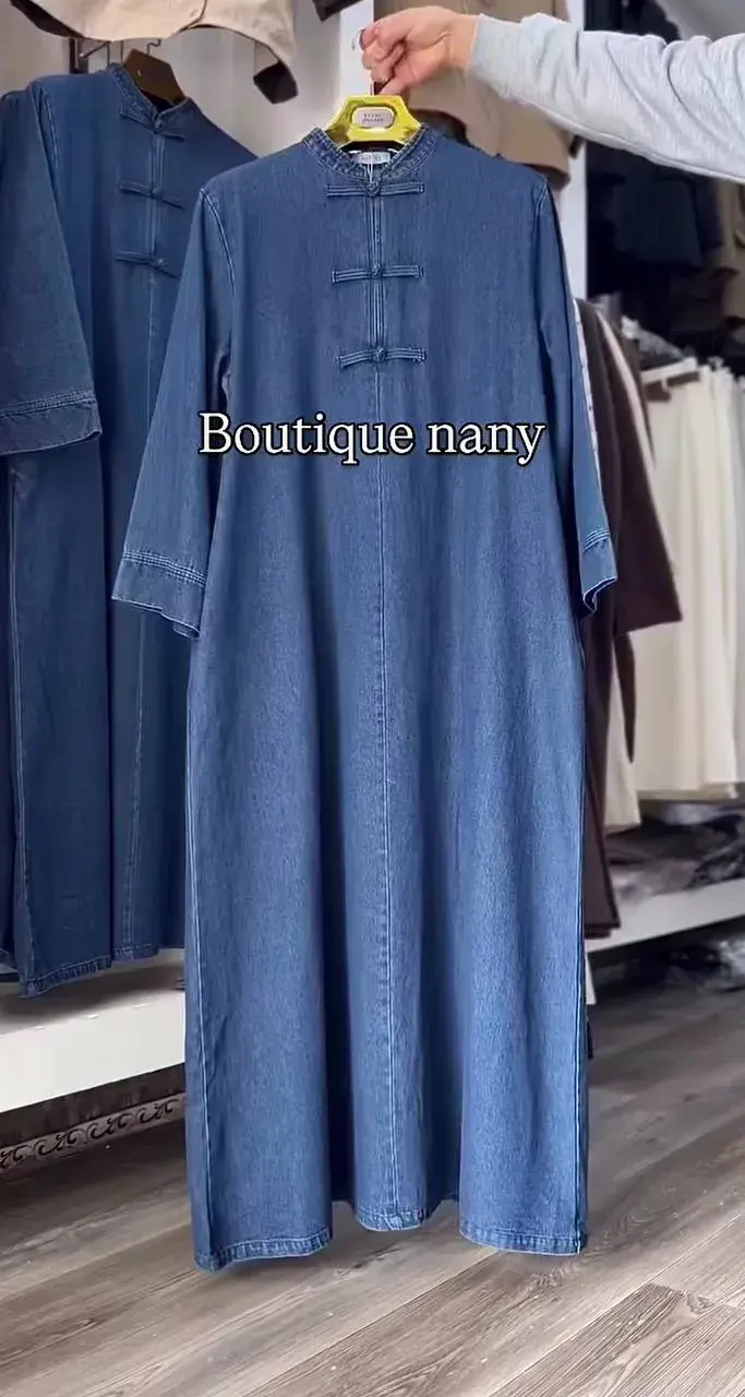 robe jean hijab 🤍🩵